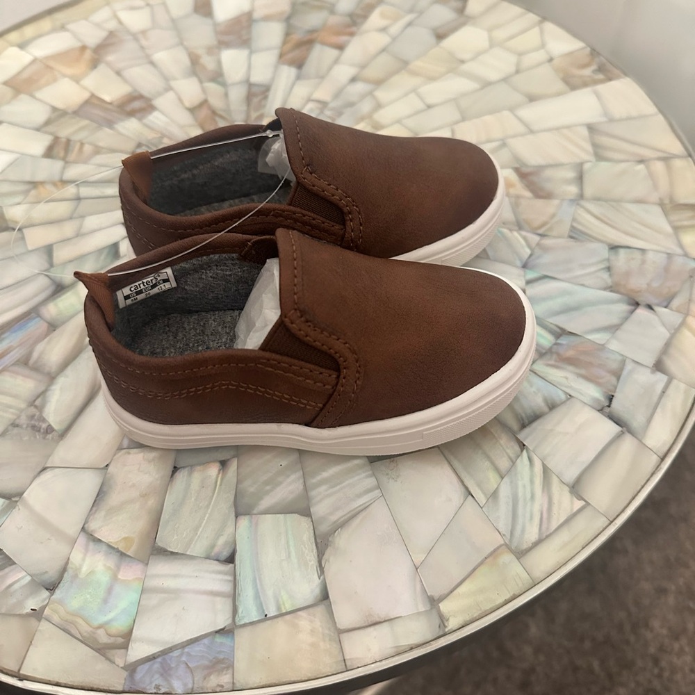 Carter's Brown Slip-On Kids Sneakers